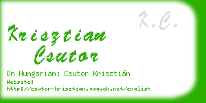 krisztian csutor business card